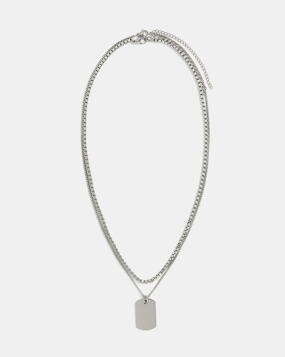 Stainless Steel Double-Chain Necklace