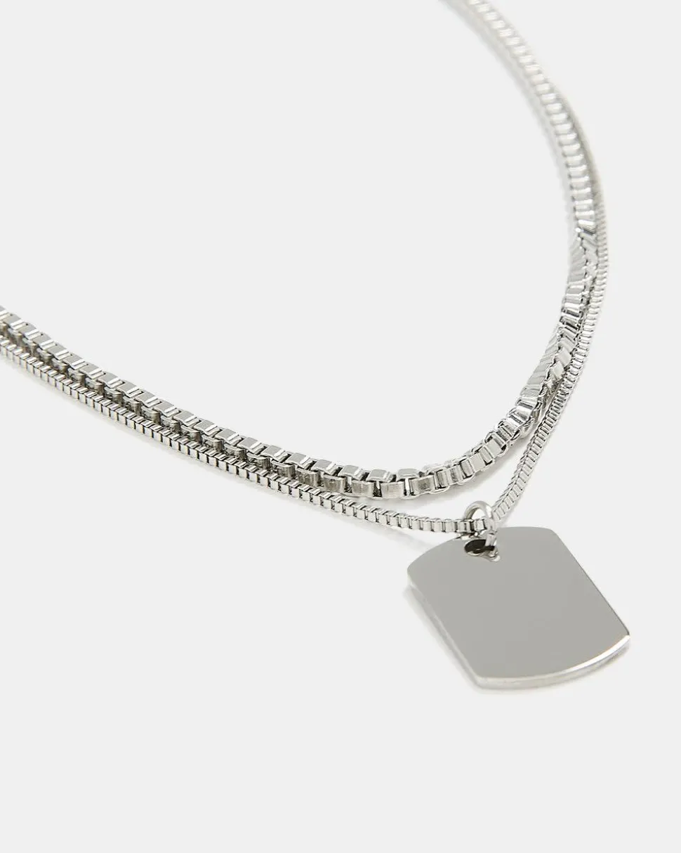 Stainless Steel Double-Chain Necklace