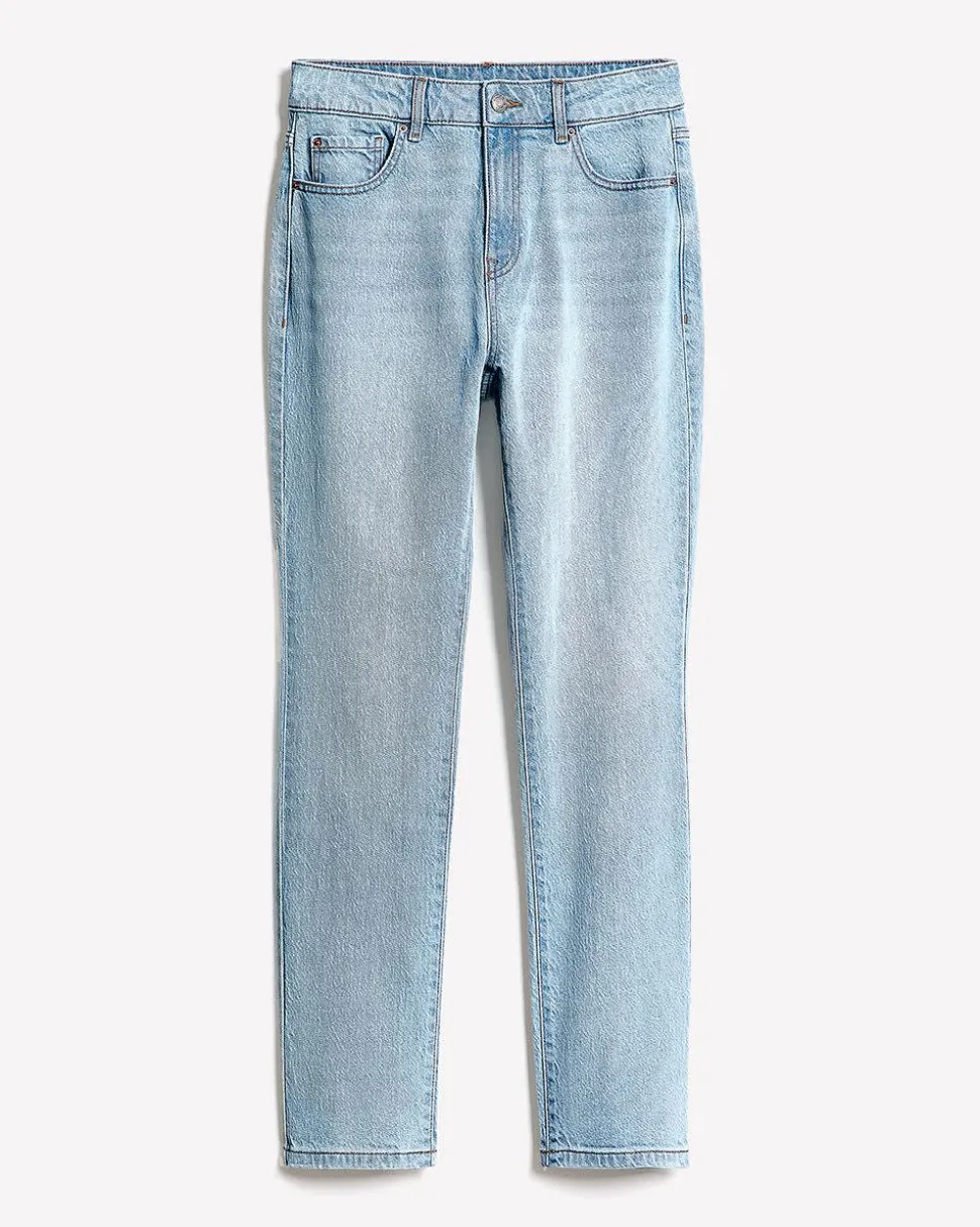 Straight Slim-Leg High-Rise Jeans