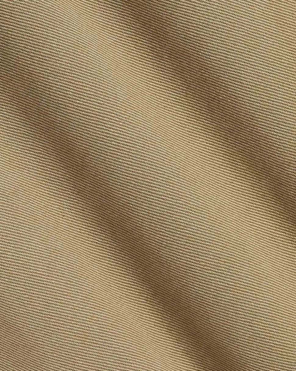 Straight-Leg Pleated Chino Pant