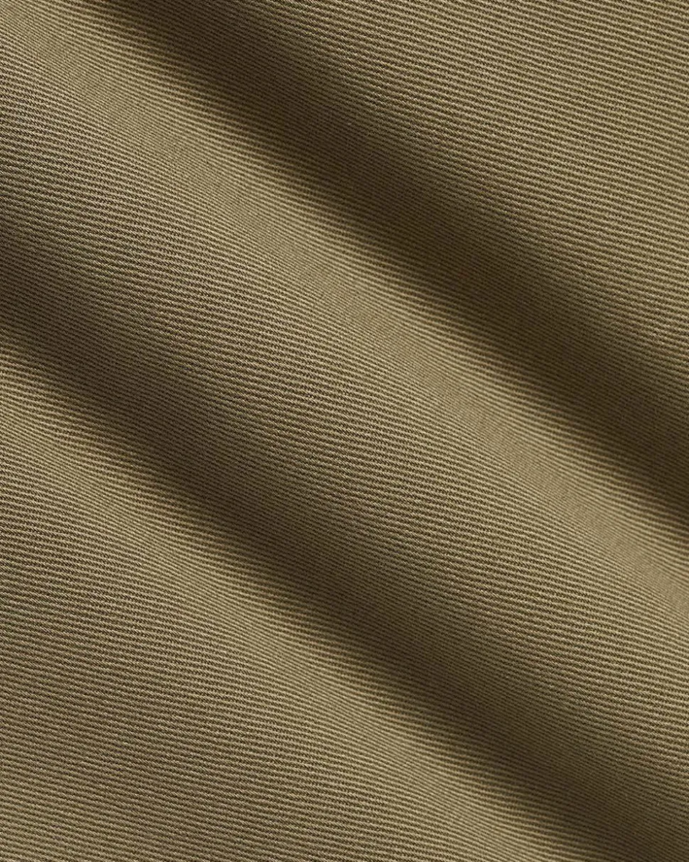 Straight-Leg Pleated Chino Pant