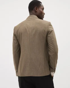 Striped Double-Breasted Blazer