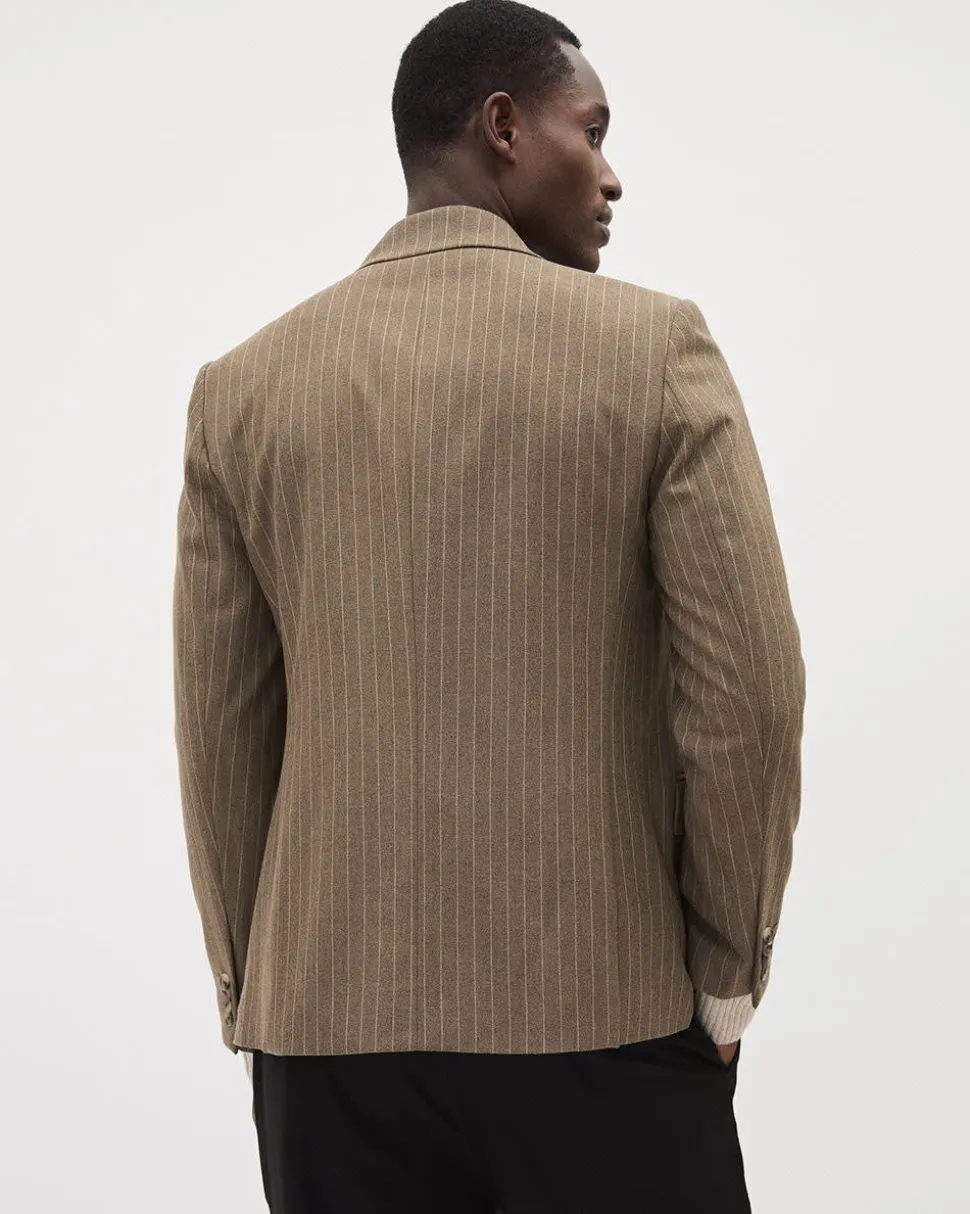 Striped Double-Breasted Blazer