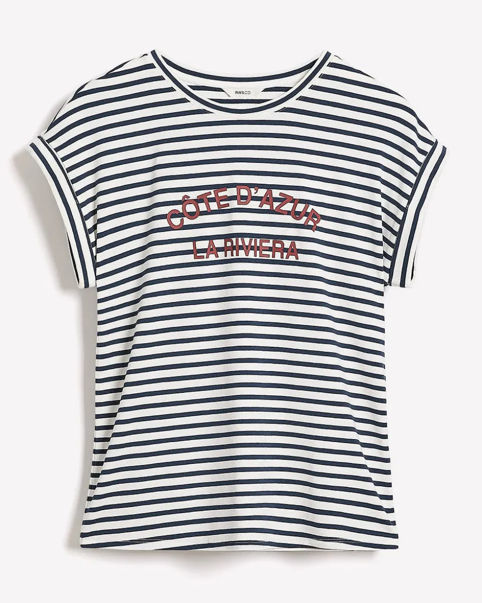 Striped Extended-Sleeve Crew-Neck T-Shirt