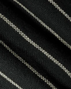 Striped Linen Short with Elastic Waistband