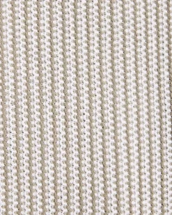 Striped Short-Sleeve Crochet Shirt with Camp Collar