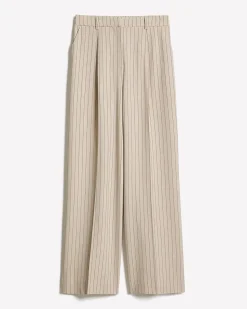 Striped Wide-Leg High-Rise Pant