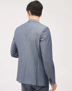 Tailored-Fit Denim-Like Suit Blazer