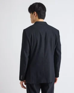 Tailored-Fit Double-Breasted Linen Suit Blazer
