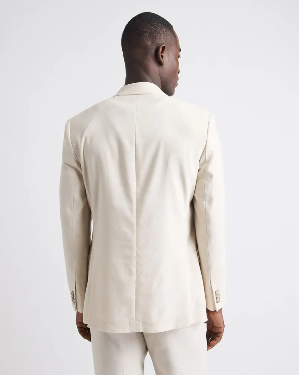 Tailored-Fit Double-Breasted Linen Suit Blazer