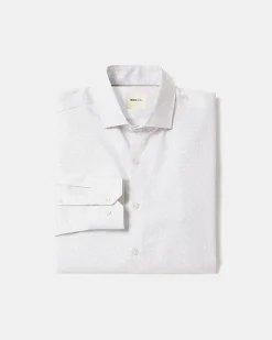 Tailored-Fit Dress Shirt with Micro Geo Print