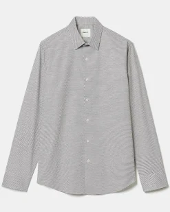 Tailored-Fit Dress Shirt with Dotted Pattern