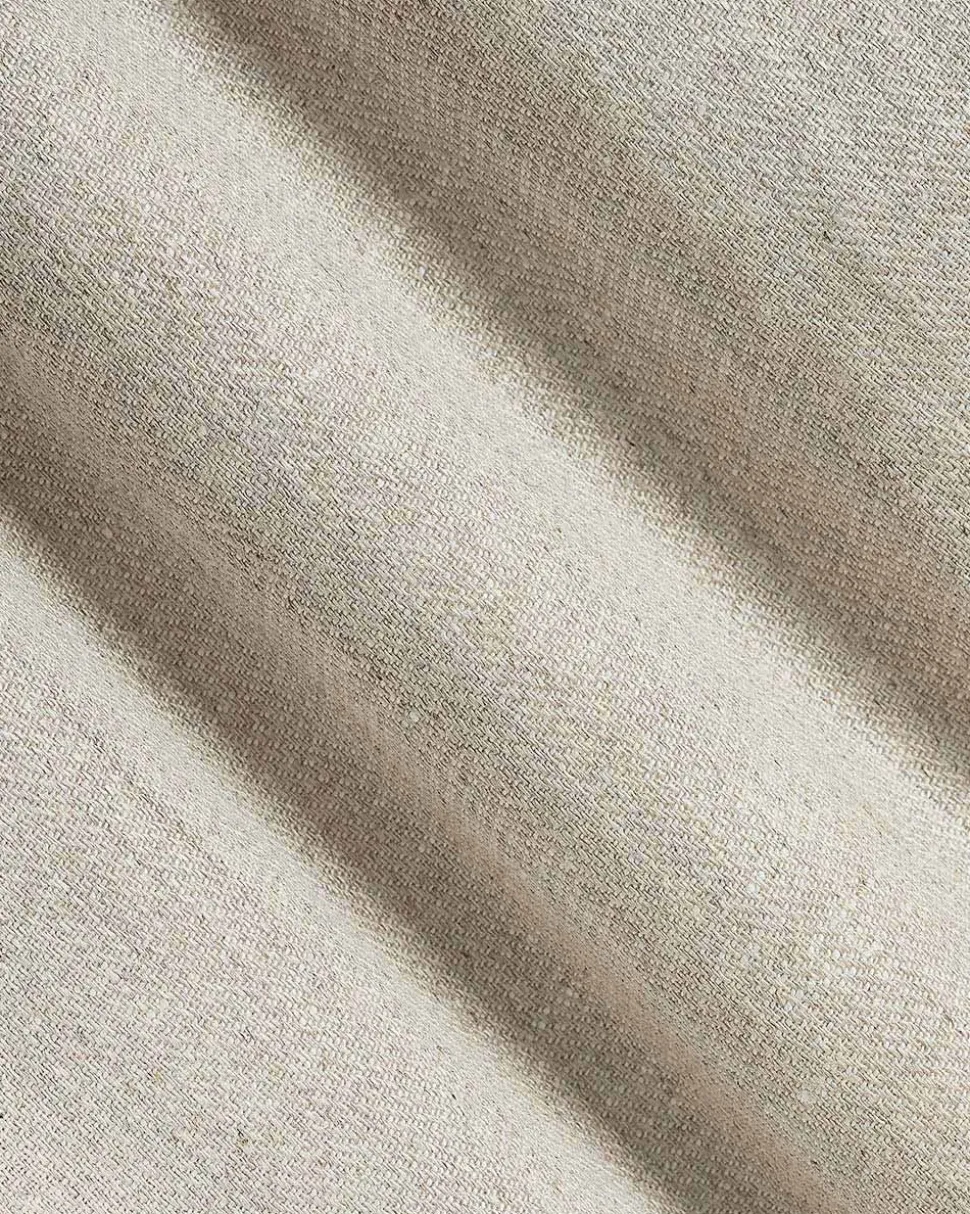 Tailored-Fit Greige Linen Suit Blazer