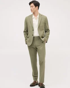 Tailored-Fit Khaki Suit Blazer