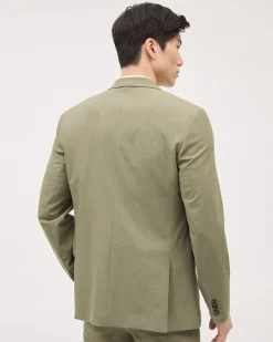 Tailored-Fit Khaki Suit Blazer