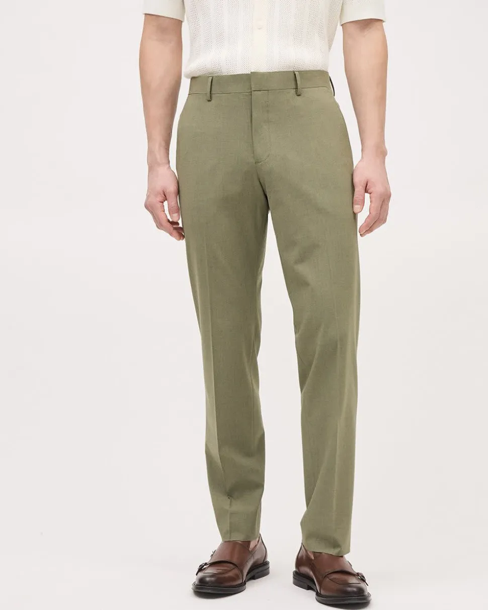 Tailored-Fit Khaki Suit Pant