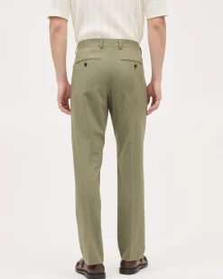 Tailored-Fit Khaki Suit Pant