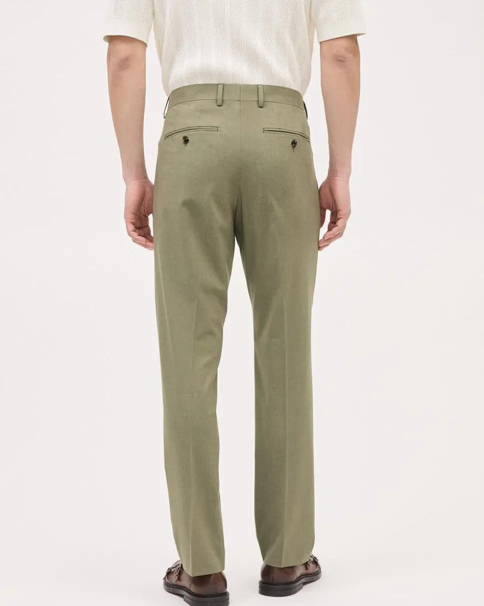 Tailored-Fit Khaki Suit Pant