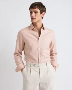 Tailored-Fit Linen Dress Shirt
