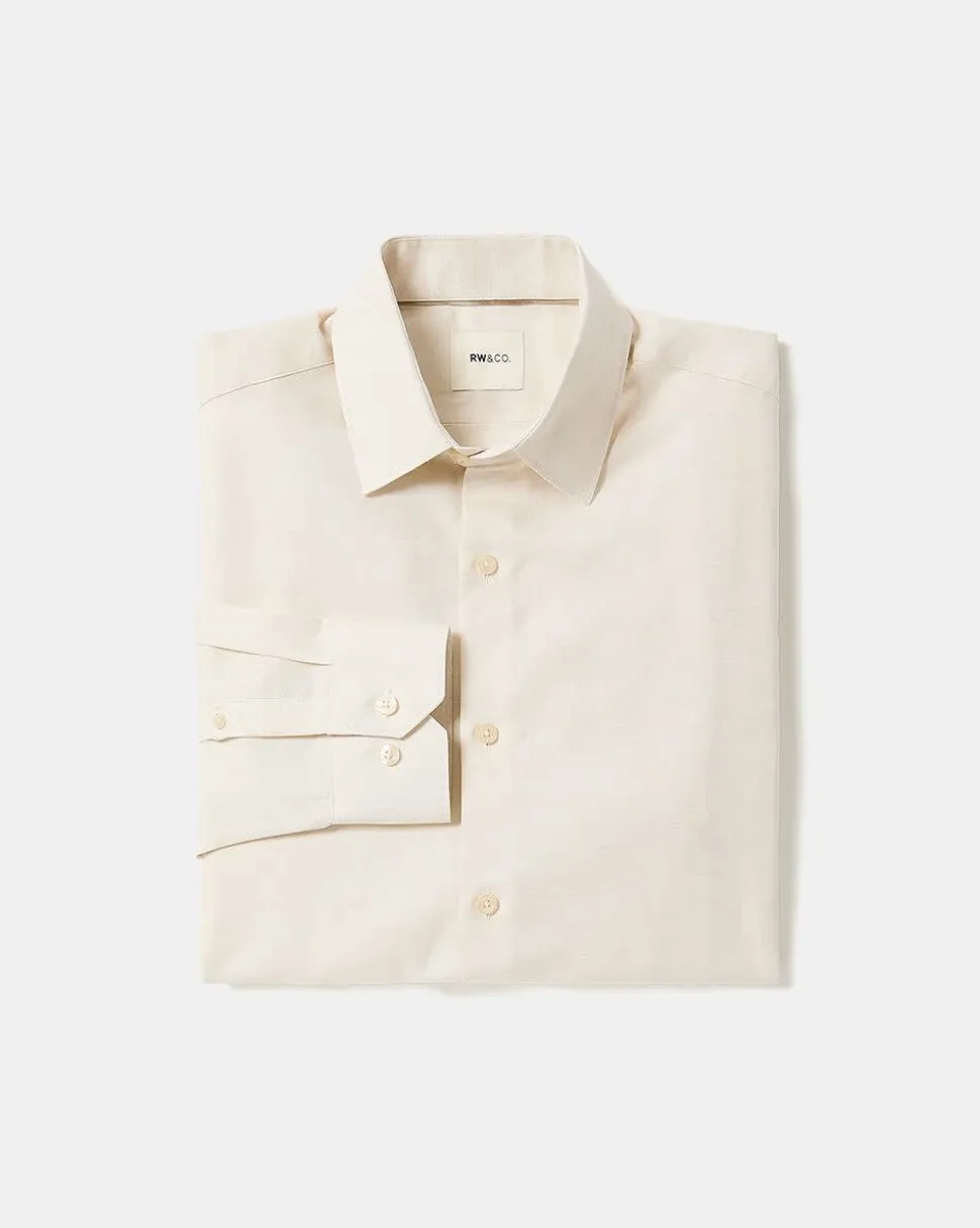 Tailored-Fit Linen Dress Shirt