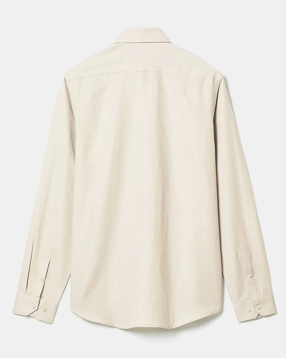 Tailored-Fit Linen Dress Shirt