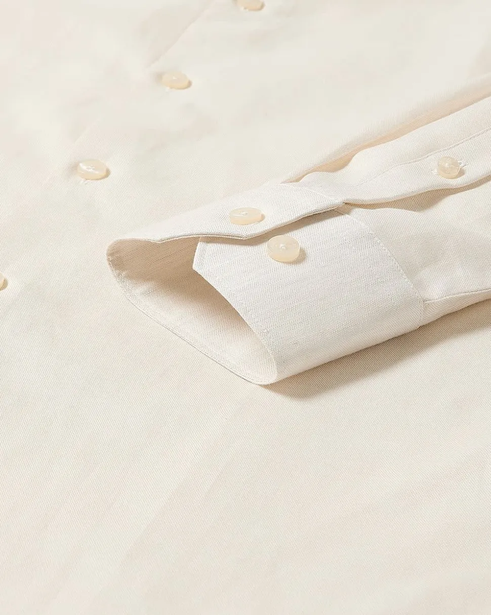 Tailored-Fit Linen Dress Shirt