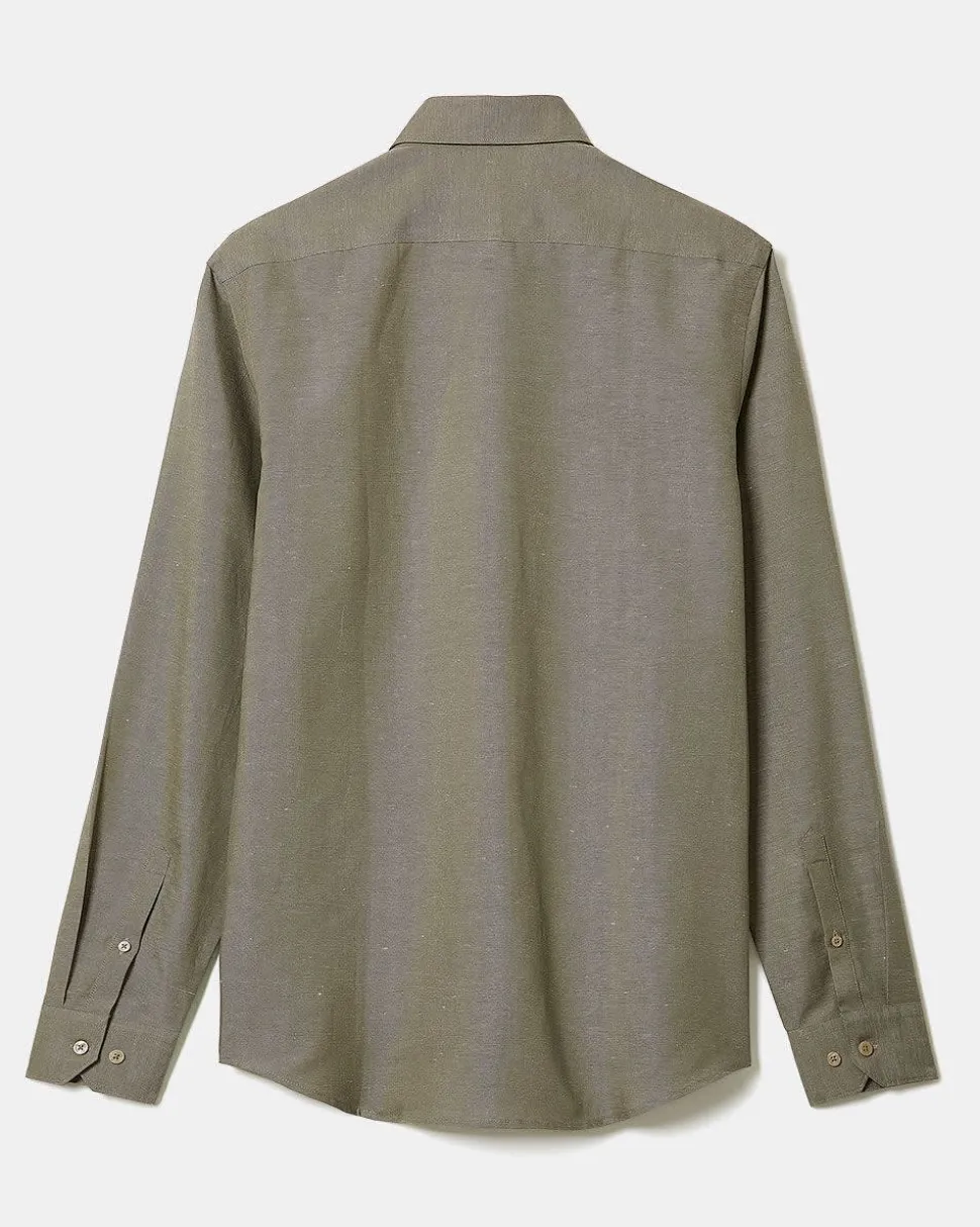 Tailored-Fit Linen Dress Shirt