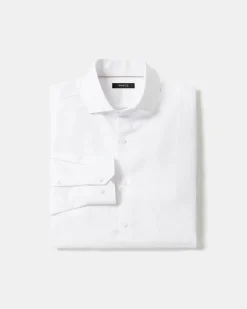Tailored-Fit Linen Dress Shirt