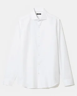 Tailored-Fit Linen Dress Shirt