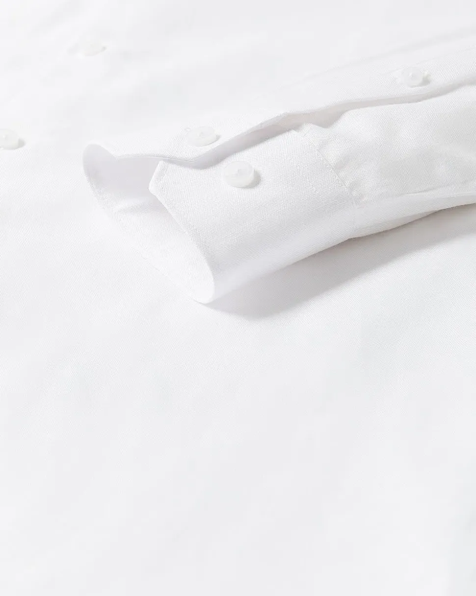 Tailored-Fit Linen Dress Shirt