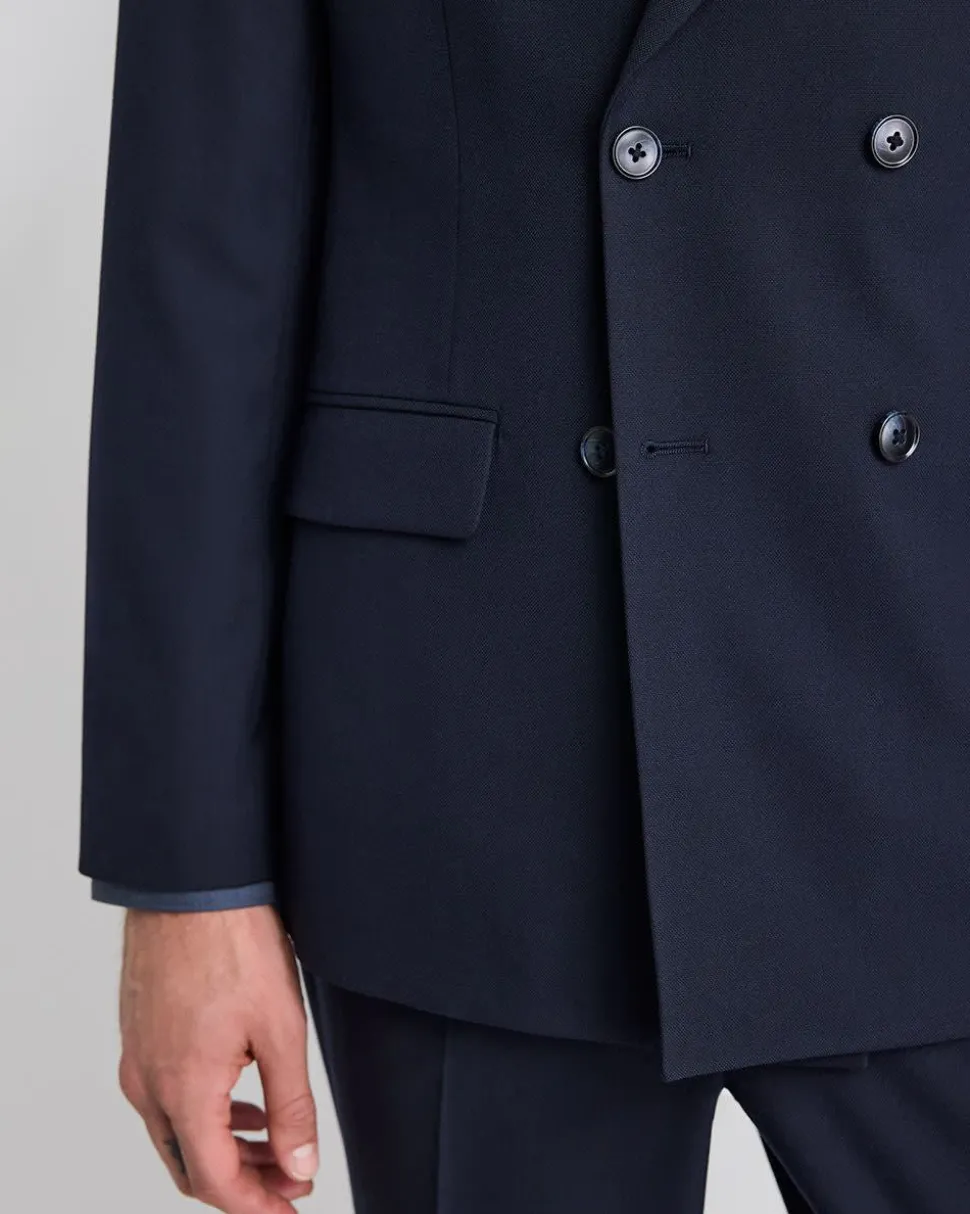 Tailored-Fit Navy Suit Blazer