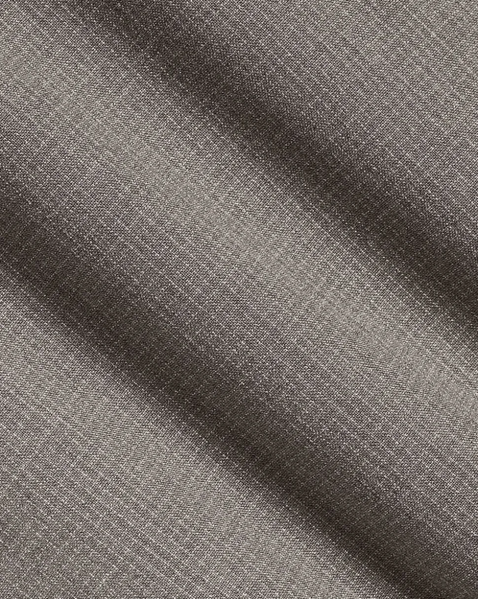 Tailored-Fit Plaid Taupe City Pant