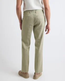 Tailored-Fit Sage Linen-Blend Suit Pant