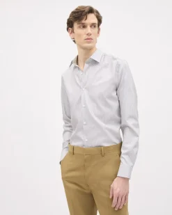 Tailored-Fit Striped Dress Shirt
