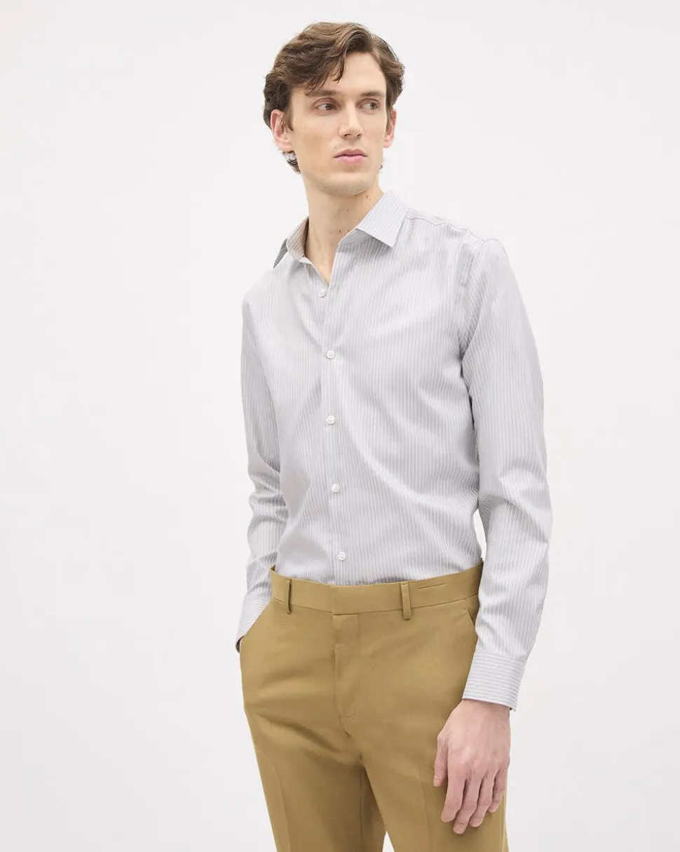 Tailored-Fit Striped Dress Shirt