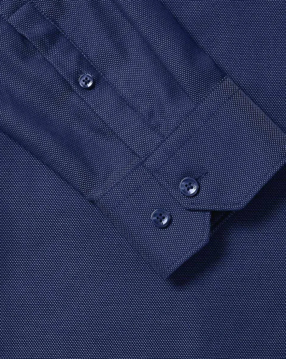 Tailored-Fit Two-Tone Dobby Dress Shirt