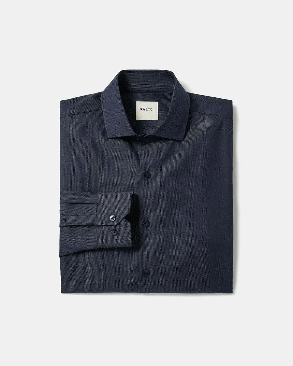 Tailored-Fit Two-Tone Dobby Dress Shirt