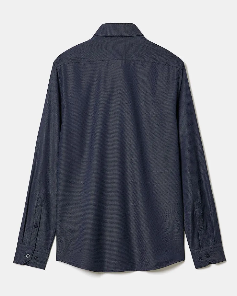 Tailored-Fit Two-Tone Dobby Dress Shirt