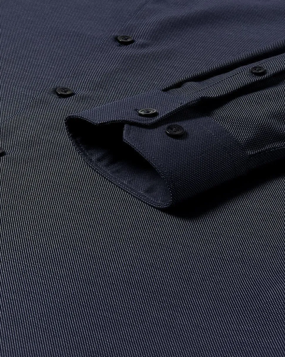 Tailored-Fit Two-Tone Dobby Dress Shirt