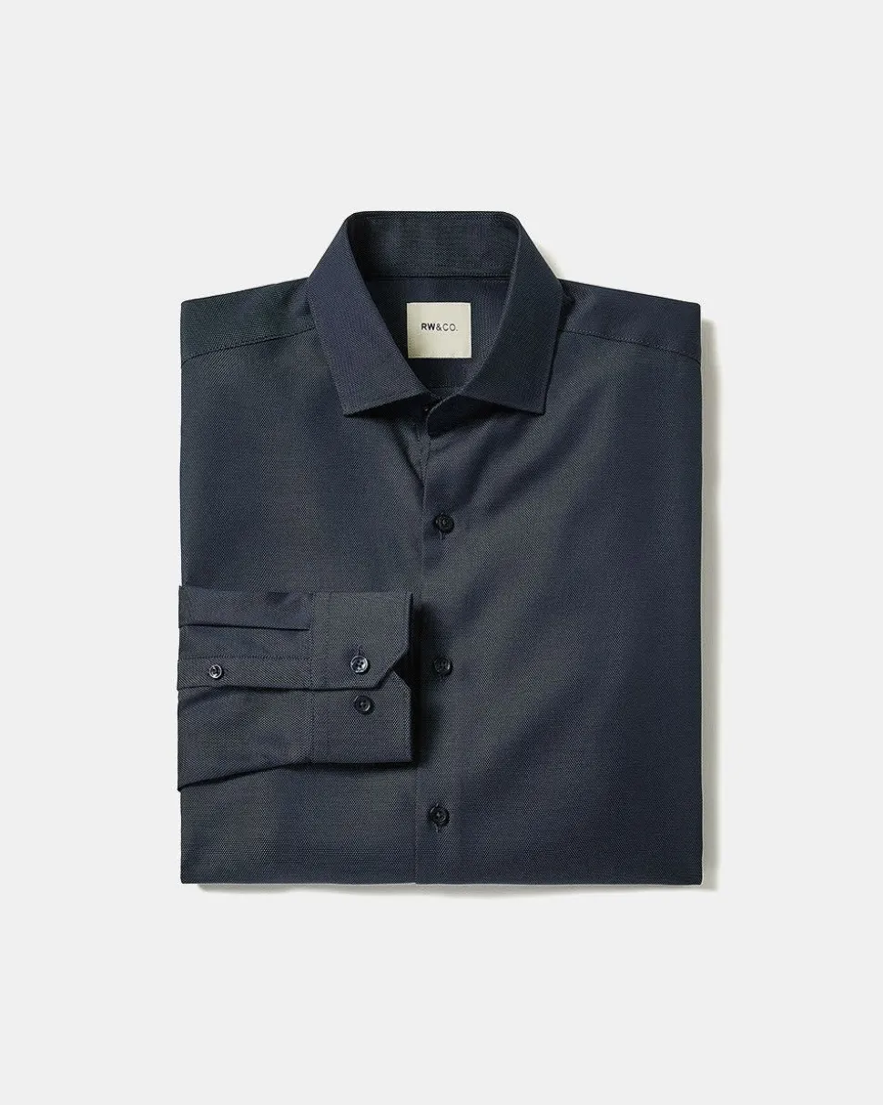 Tailored-Fit Two-Tone Dobby Dress Shirt