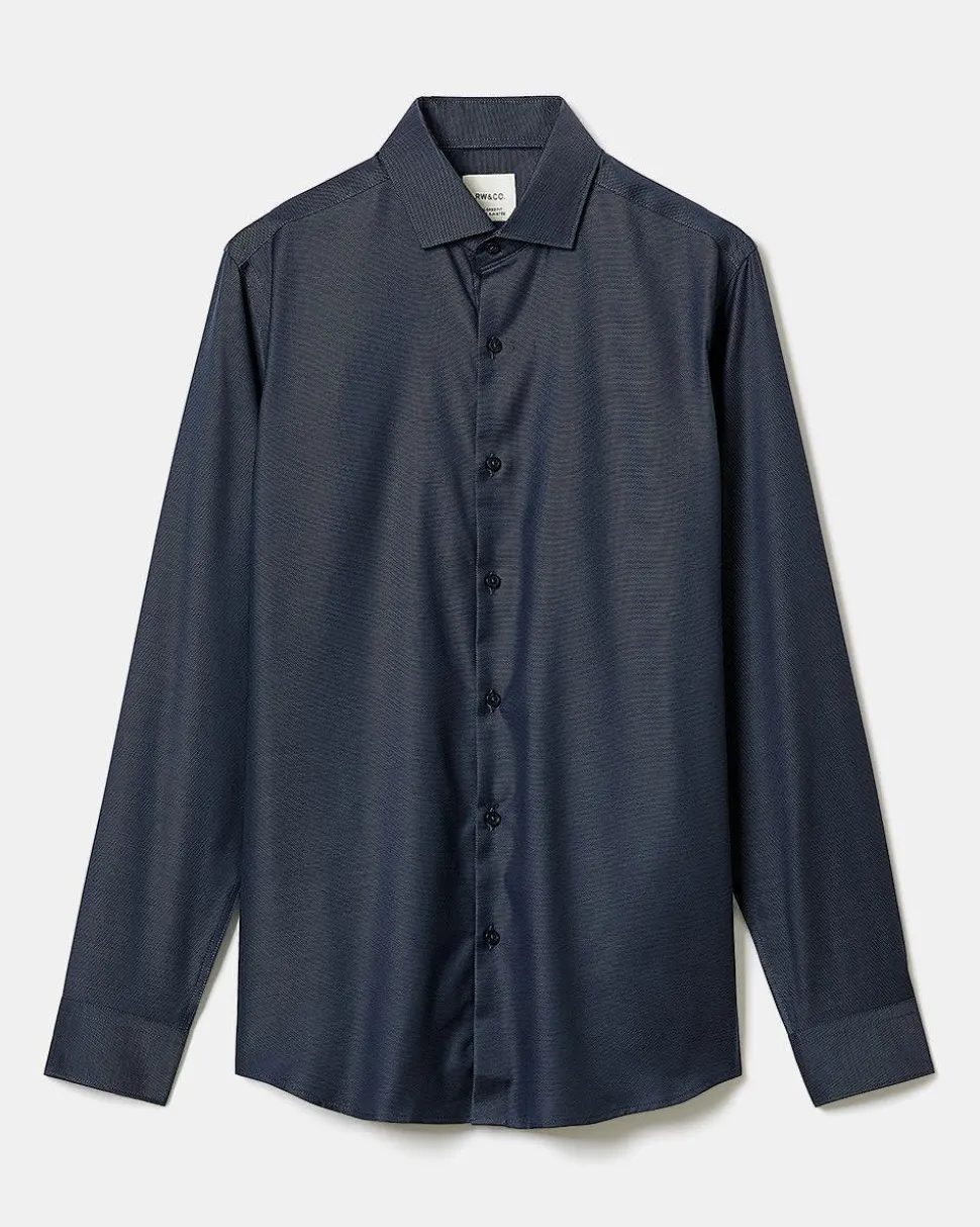 Tailored-Fit Two-Tone Dobby Dress Shirt