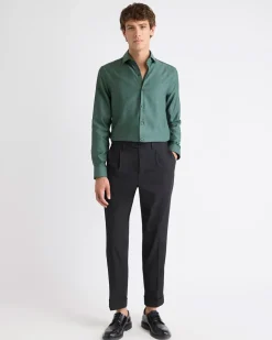 Tailored-Fit Two-Tone Dobby Dress Shirt