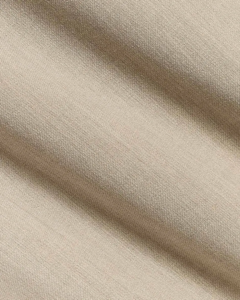 Tapered-Leg Beige Suit Pant