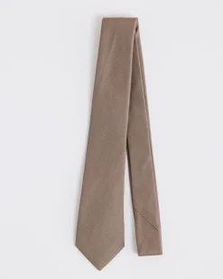 Taupe Textured Regular Tie