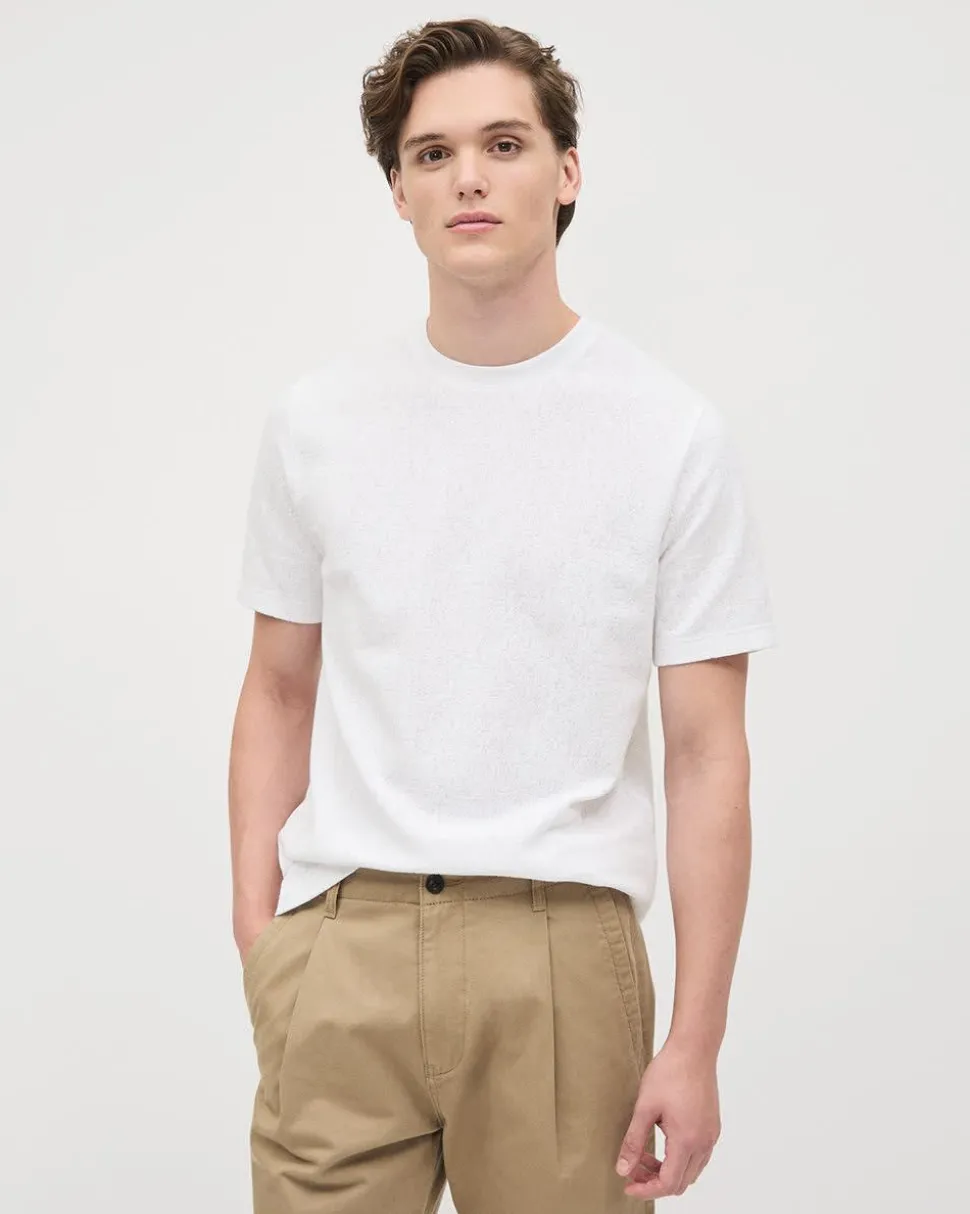 Textured Short-Sleeve Crew-Neck Tee