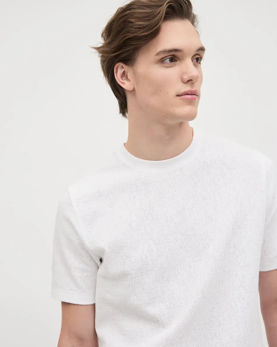 Textured Short-Sleeve Crew-Neck Tee