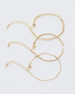 Three-Chain Bracelet with Pearl