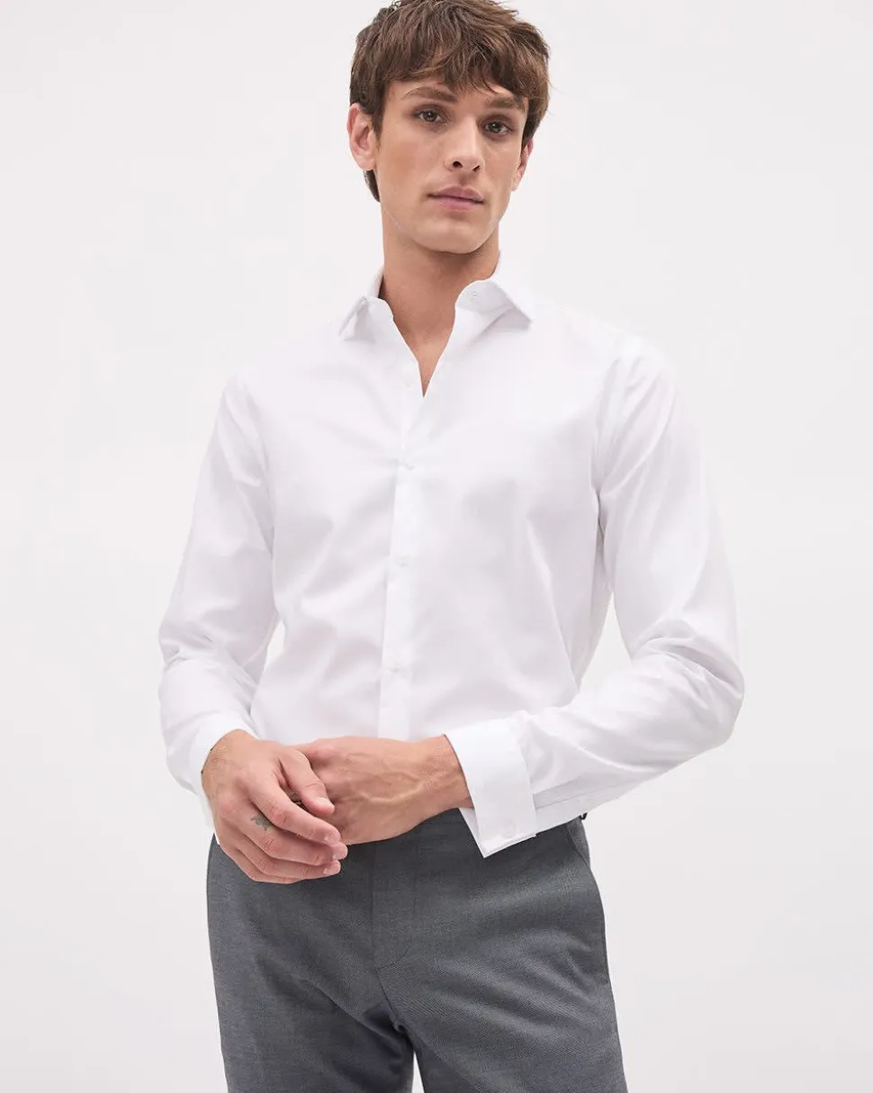 Twill Easy-care Dress Shirt with French Cuff