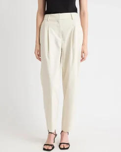 Twill High-Rise Barrel Pant
