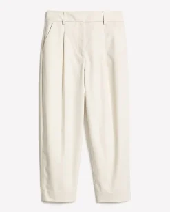 Twill High-Rise Barrel Pant